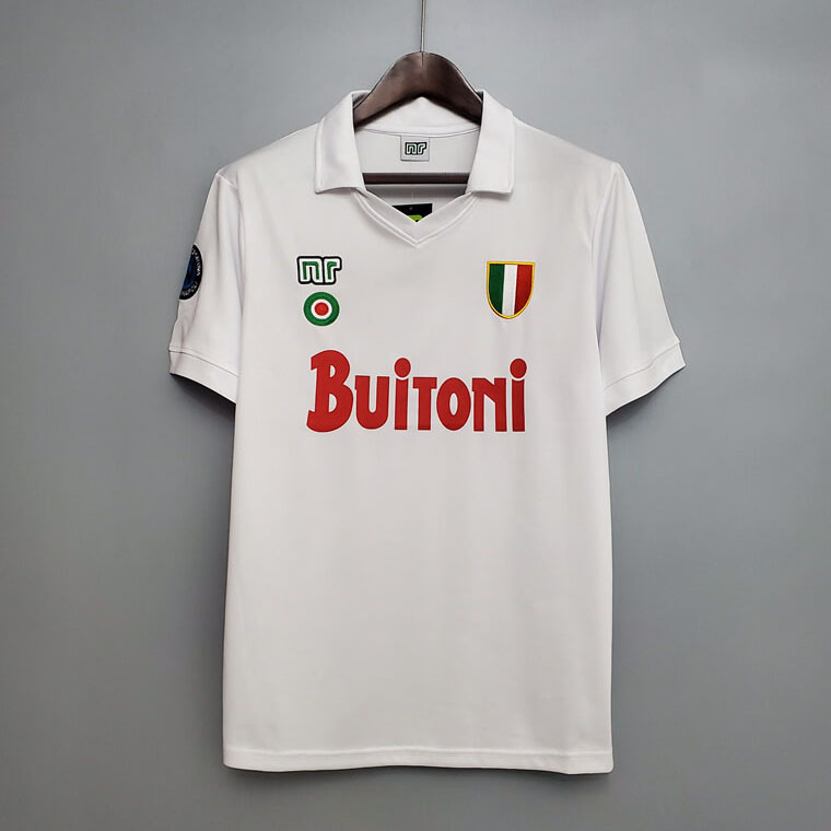 Tailandia Camiseta Napoli 2ª Retro 1987 1988 Blanco